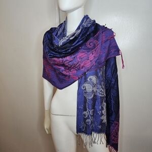 Unique Elegant Purple and Pink Scarf
